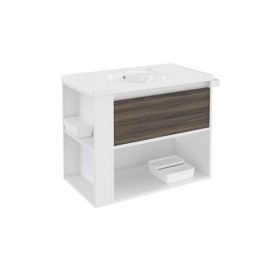 B-Smart mueble 1 cajón 1 estante lavabo Fresno-Blanco