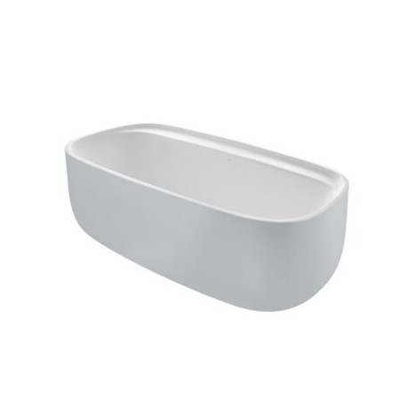 Beyond Bañera de SURFEX® oval con desagüe Perla/Blanco